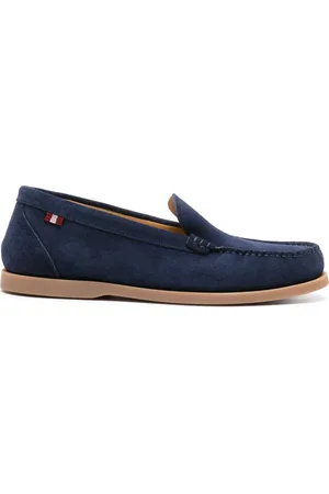 Bally Mocasines de gamuza con etiqueta grosgrain