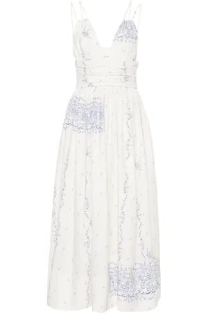 Serafini Vestido largo con estampado floral