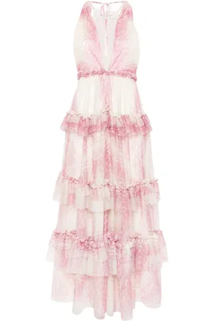 Serafini Vestido largo con estampado floral