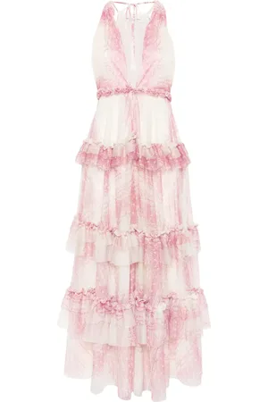 Serafini Vestido largo con estampado floral