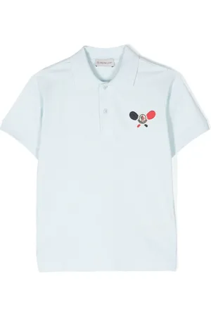 Moncler Playera tipo polo con aplique del logo