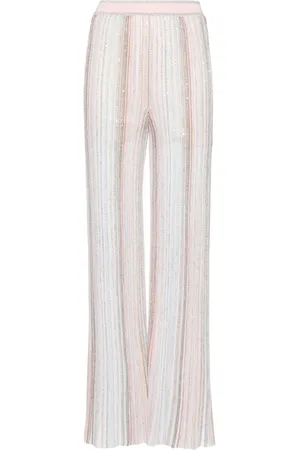 Missoni Pantalones anchos bordados con lentejuelas