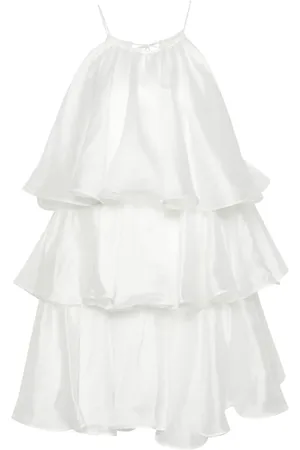 AJE Vestido corto a capas escalonadas con cuello halter