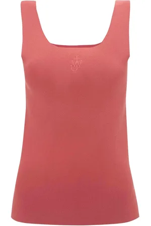 J.W.Anderson Camiseta de canalé con bordado JW