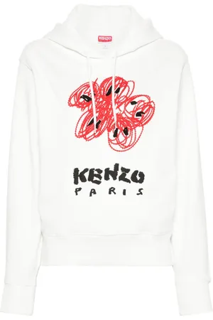 Kenzo Hoodie Drawn Flowers