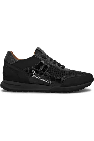 BILLIONAIRE Tenis con paneles y logo estampado