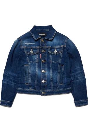 Dsquared2 Chamarra de mezclilla con parche del logo