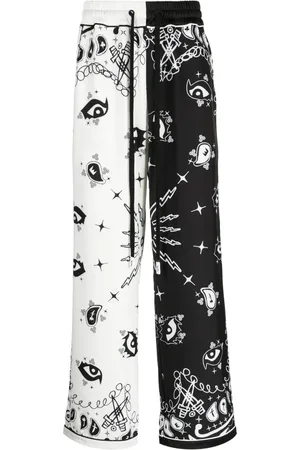 HACULLA Pantalones rectos con estampado de cachemira