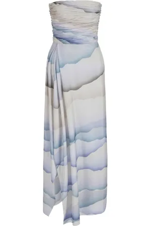 Giorgio Armani Vestido de seda con motivo abstracto