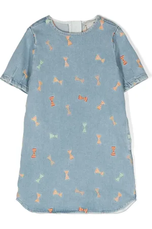 Stella McCartney Vestido de mezclilla Striped Bow