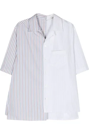 Lanvin Camisa asimétrica con rayas estampadas