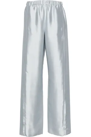 Giorgio Armani Pantalones de seda plisado