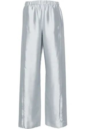 Giorgio Armani Pantalones de seda plisado