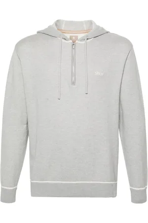 Boggi Milano Hoodie tejida con logo bordado
