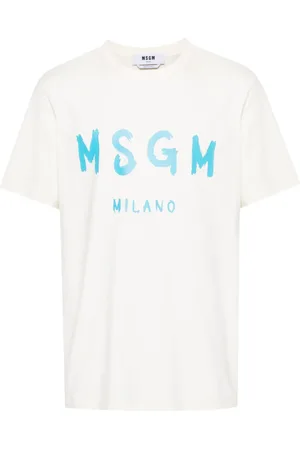 Msgm Playera con logo estampado