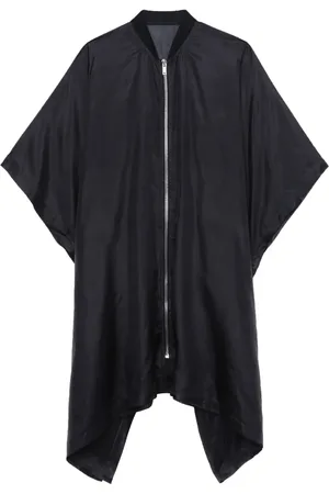 Rick Owens Abrigo de seda con cierre