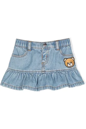 Moschino Falda de mezclilla con aplique Teddy Bear