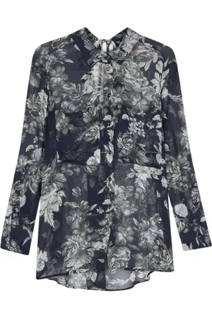 SEMICOUTURE Camisa de gasa con estampado floral