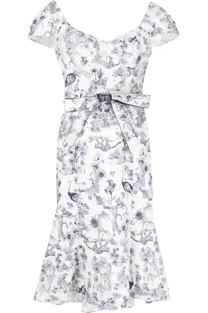 Marchesa Notte Vestido midi Daylily