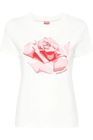 Kenzo Playera con rosas estampadas