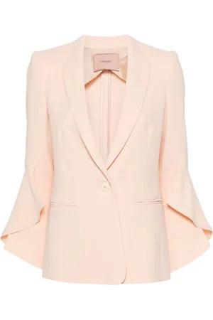 Twin-Set Blazer con volantes en las mangas