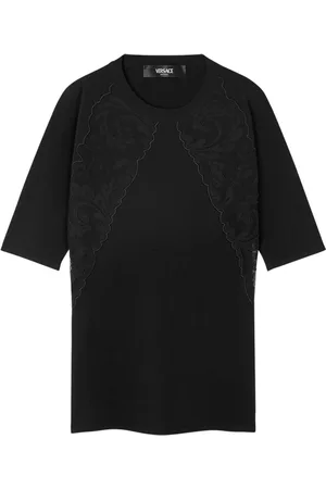VERSACE Playera con paneles de encaje