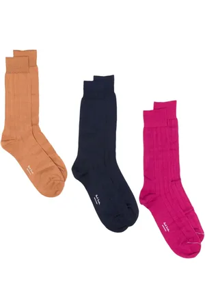 Paul Smith Pack de tres pares de calcetines de canalé