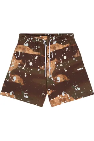 Msgm Shorts deportivos con estampado militar y logo