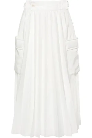 SACAI Falda midi cargo con diseño plisado