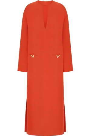 VALENTINO GARAVANI Vestido midi V Gold