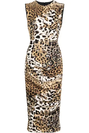 Roberto Cavalli Vestido midi con diseño frucnido