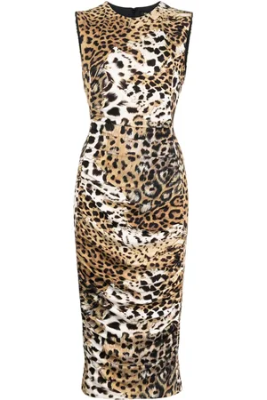 Roberto Cavalli Vestido midi con diseño frucnido