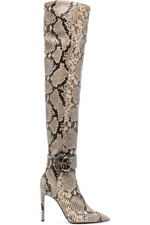 Roberto Cavalli Botas con efecto de piel de pitón en relieve