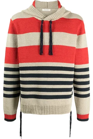 CRAIG GREEN Hoodie tejida con motivo de rayas
