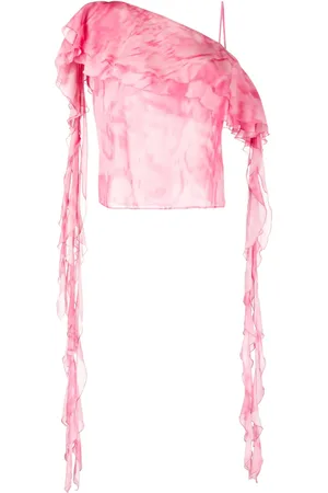 BLUMARINE Blusa de seda asimétrica