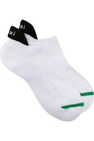 SACAI Calcetines tobilleros con logo bordado