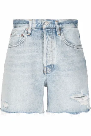 AGOLDE Shorts de mezclilla con efecto envejecido