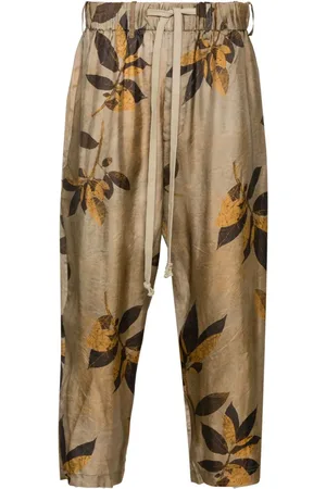 UMA WANG Pantalones con estampado de ramas