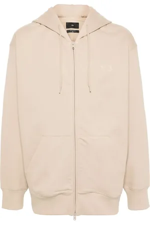 Y-3 Hoodie con cierre y logo estampado