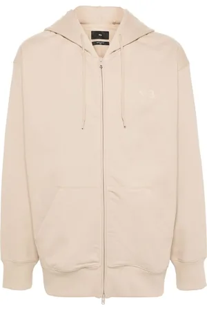 Y-3 Hoodie con cierre y logo estampado