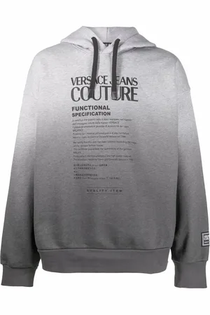 VERSACE Hoodie con logo estampado degradado