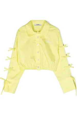 Msgm Blusa corta con detalle de moño