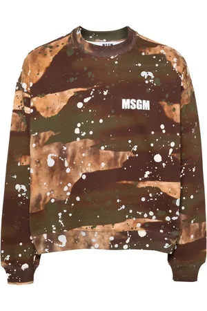 Msgm Sudadera con motivo de salpicadura de pintura