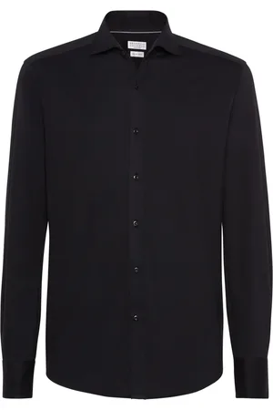 Brunello Cucinelli Camisa con cuello italiano