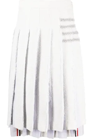 Thom Browne Falda plisada con motivo 4-Bar