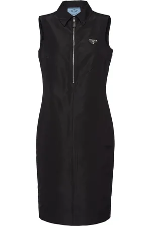 Prada Vestido midi tejido con medio cierre