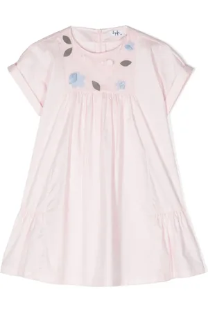 Il gufo Vestido acampanado con aplique floral