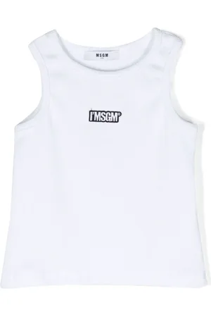 Msgm Top sin mangas con logo bordado