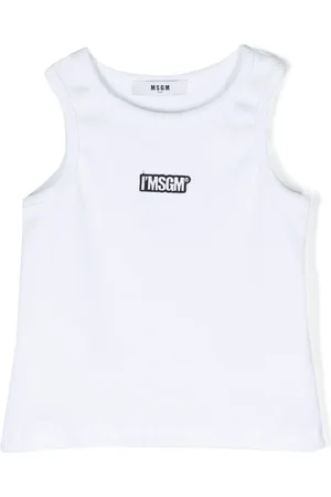 Msgm Top sin mangas con logo bordado