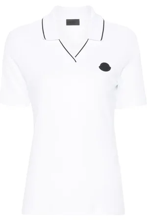 Moncler Playera tipo polo con aplique del logo